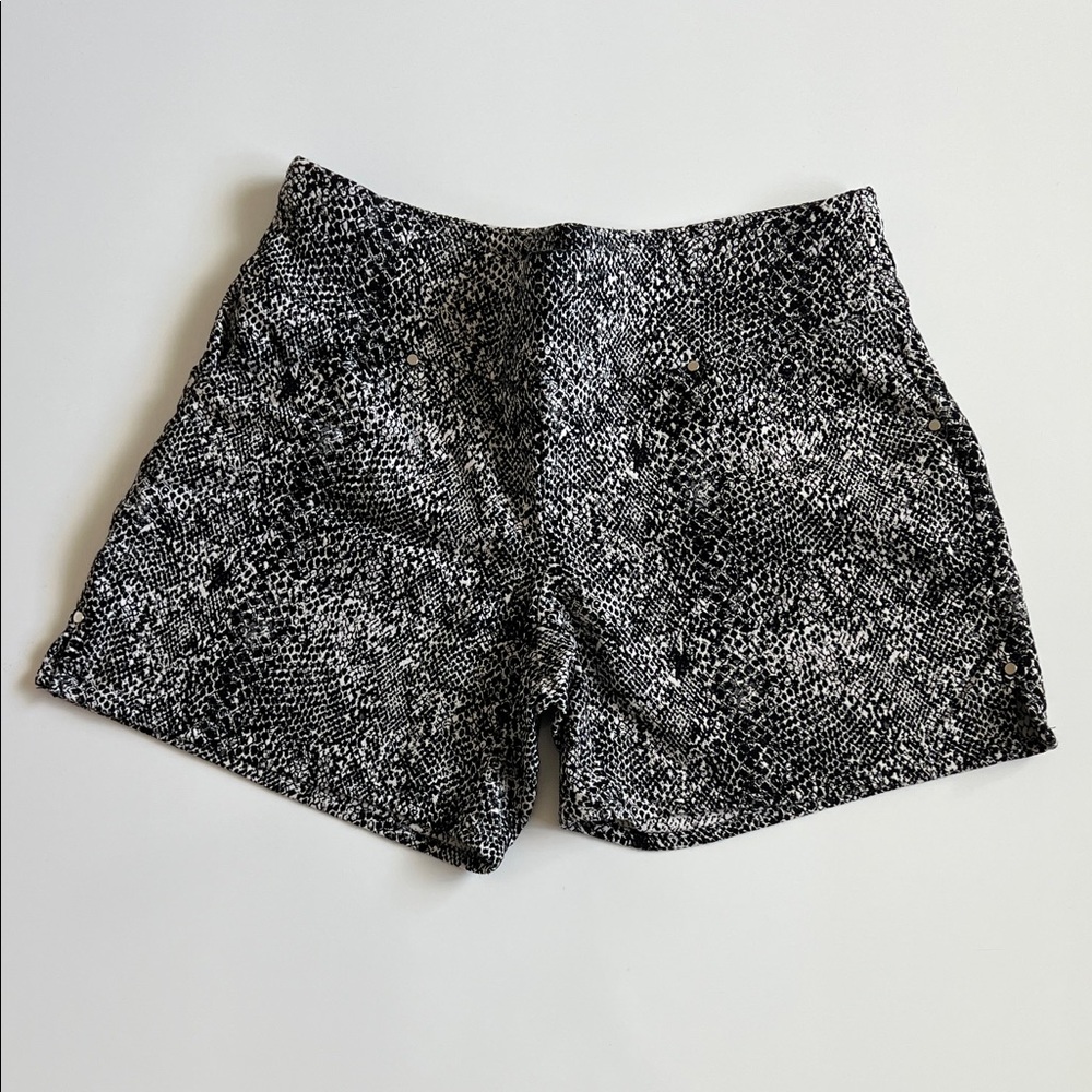 INC International Concepts Monochrome Patterned Bike Shorts